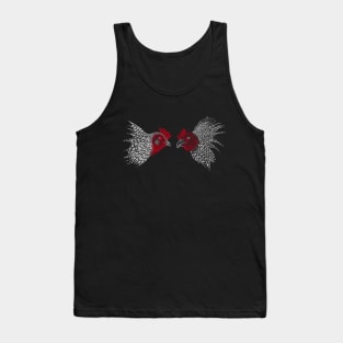 Cockfight on dark background Tank Top